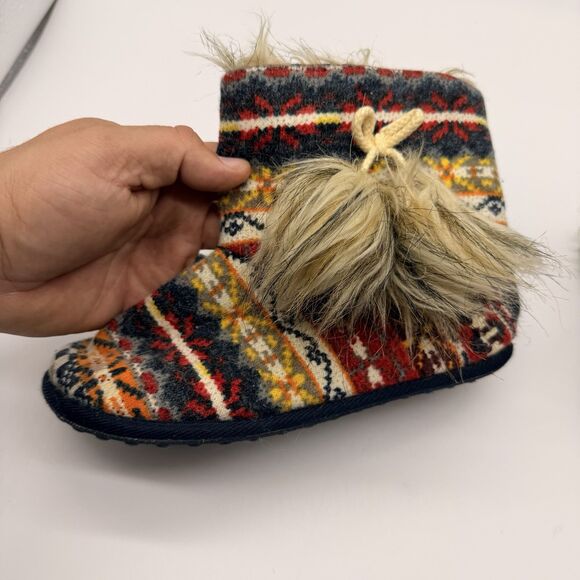 Rocketdog Womens Pull On Ankle Booties Faux Fur Lined Aztec Knit Size 7 - Picture 2 of 6